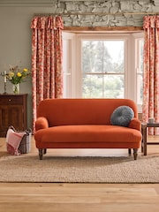 Laura Ashley Annaly Velvet Terracotta Clipsham Small 2 Seater Sofa - Image 1 of 8