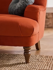 Laura Ashley Annaly Velvet Terracotta Clipsham Small 2 Seater Sofa - Image 2 of 8