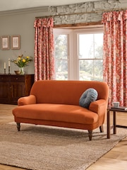 Laura Ashley Annaly Velvet Terracotta Clipsham Small 2 Seater Sofa - Image 3 of 8