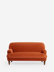 Laura Ashley Annaly Velvet Terracotta Clipsham Small 2 Seater Sofa - Image 4 of 8