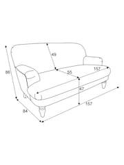 Laura Ashley Annaly Velvet Terracotta Clipsham Small 2 Seater Sofa - Image 8 of 8