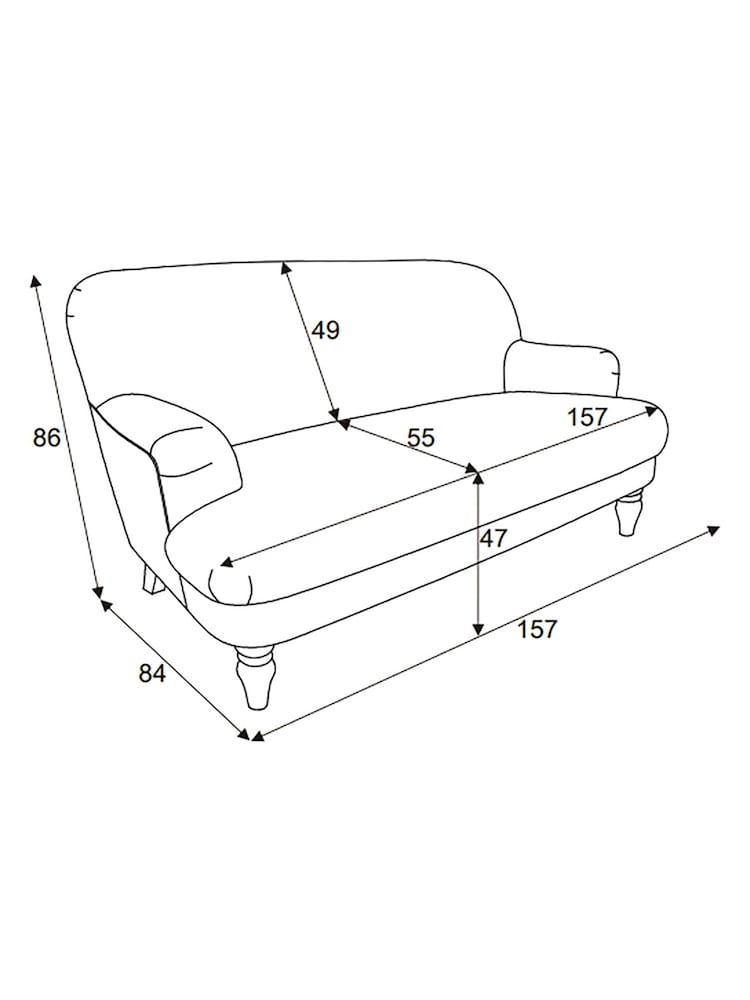 Laura Ashley Annaly Velvet Terracotta Clipsham Small 2 Seater Sofa - Image 8 of 8