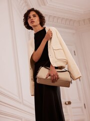 Mint Velvet White Textured Bomber Jacket - Image 5 of 9