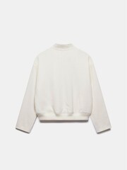 Mint Velvet White Textured Bomber Jacket - Image 8 of 9