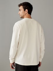 Porzellan/Weiß - Bequeme Passform - Langärmliges T-Shirt aus 100 % schwerer Baumwolle - Image 3 of 6