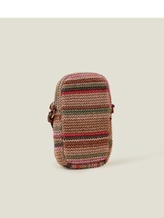Accessorize Brown Stripe Raffia Phone Bag - Image 2 of 3