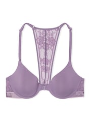 Victoria's Secret Frozen Plum Purple Lightly Lined Front Close Lace Demi Bra - Image 1 of 1