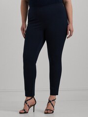 Lauren Ralph Lauren Curve Navy Blue Keslina Trousers - Image 1 of 5