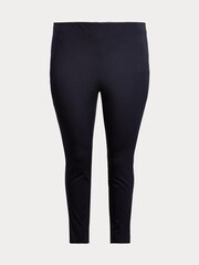 Lauren Ralph Lauren Curve Navy Blue Keslina Trousers - Image 5 of 5