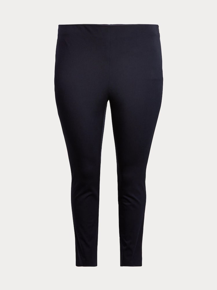 Lauren Ralph Lauren Curve Navy Blue Keslina Trousers - Image 5 of 5