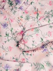 Monsoon Pink Hydrangea Satin Pyjamas Set - Image 3 of 3