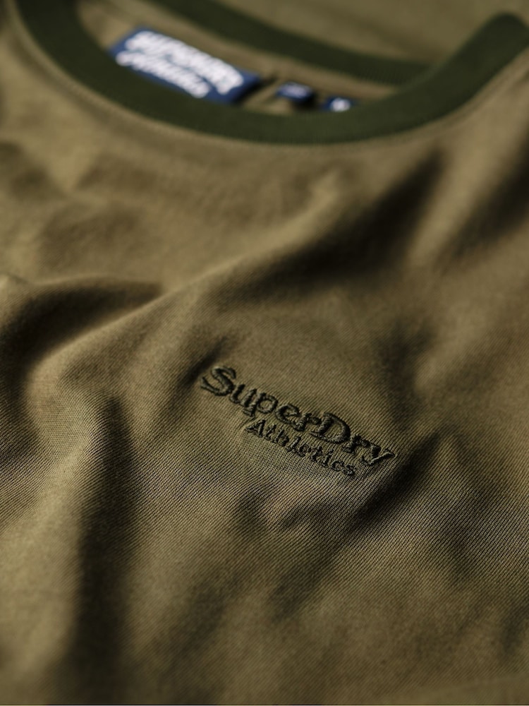 Superdry Green Essential Logo Retro T-Shirt - Image 6 of 6