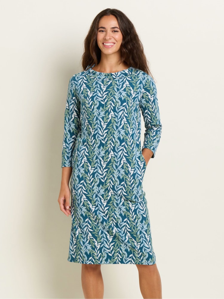 Brakeburn Green 100% Cotton Willow Dress - Image 1 of 4
