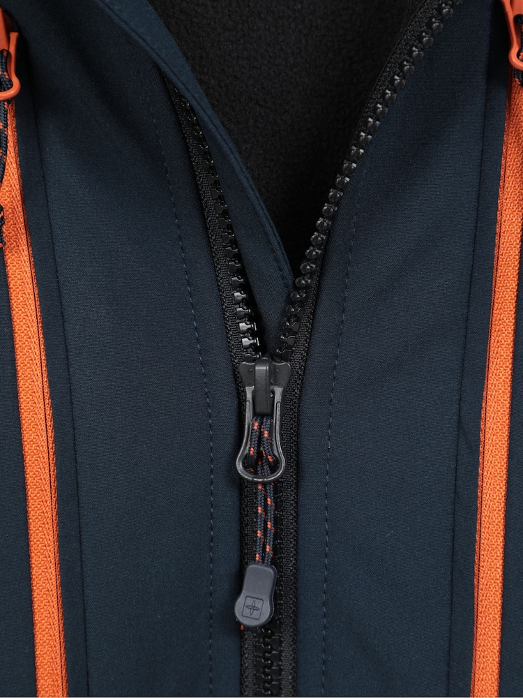 Mountain Warehouse Blue Mens Radius Water Resistant Softshell Coat Jacket - Image 5 of 5