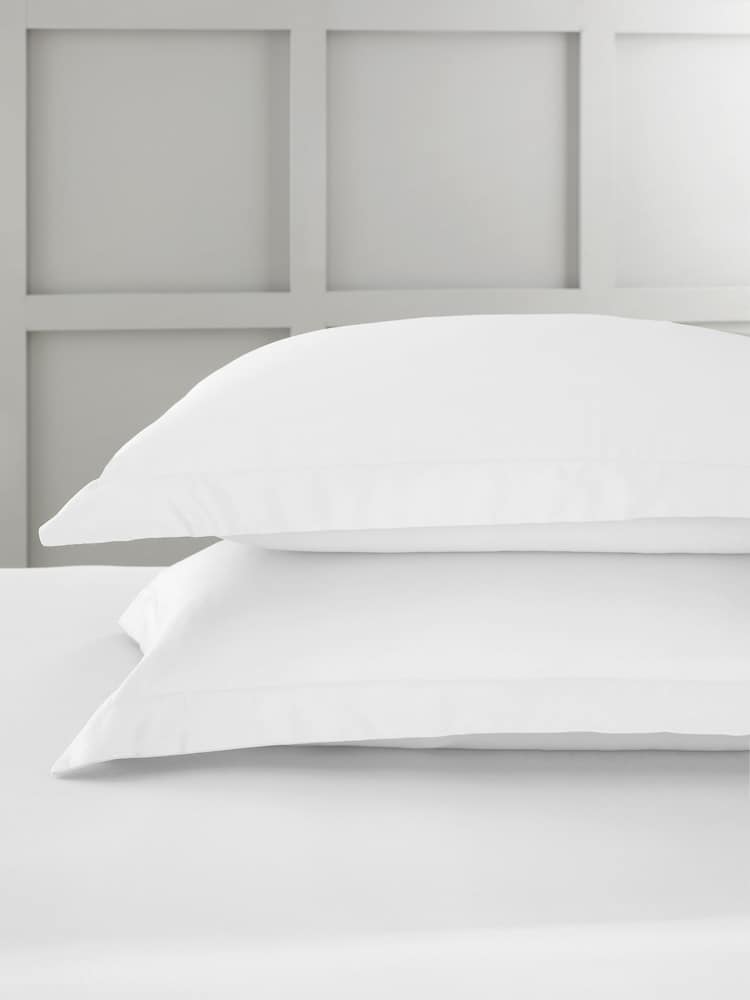 Bianca Set of 2 400 Thread Count 100% Cotton Sateen Oxford Pillowcases - Imagen 1 de 4