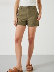 Grün - Hush – Kia – Shorts aus 100 % Baumwolle mit Waschung - Bild 1 von 5