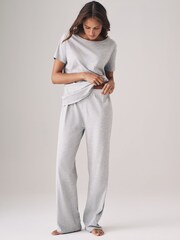 The Set Black/Grey/Pink 3 Pack 100% Cotton Short Sleeve Pyjamas - Image 1 of 16