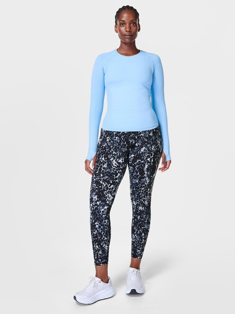 Sweaty Betty Grey Dapple Print 7/8 Length Power Workout Leggings - Image 4 of 9