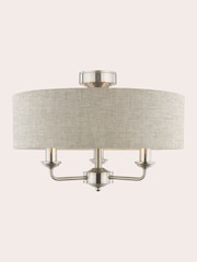 Laura Ashley Chrome Sorrento 3 Arm Semi-Flush Ceiling Light - Image 5 of 5