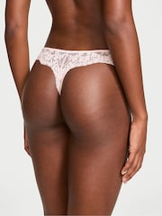 Victoria's Secret Purest Pink Thong Lace Knickers - Image 2 of 3