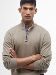 Barbour® Green 100% Cotton Quarter Zip Jumper - Image 4 of 6