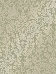 Graham & Brown Green Hartley Damask Wallpaper Sample - Image 2 of 3