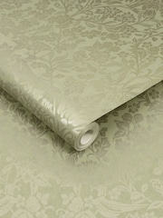 Graham & Brown Green Hartley Damask Wallpaper Sample - Image 3 of 3