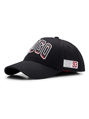 HUGO Black 100% Cotton Twill Cap With Embroidered Logo - Image 3 of 5