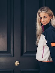 Gym + Coffee Beige Womens Half Zip Polar Fleece - Image 4 of 9
