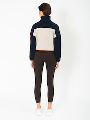 Gym + Coffee Beige Womens Half Zip Polar Fleece - Image 6 of 9