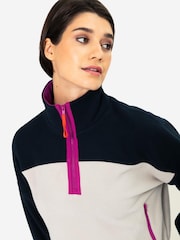 Gym + Coffee Beige Womens Half Zip Polar Fleece - Image 7 of 9