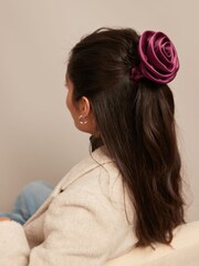 Burgundy Red Corsage Scrunchie 1 Pack - Image 1 of 2