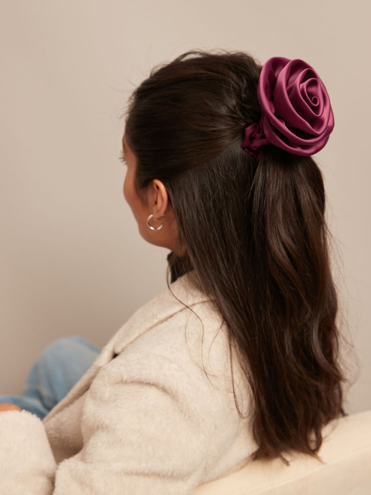 Burgundy Red Corsage Scrunchie 1 Pack - Image 1 of 2