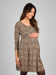 JoJo Maman Bébé Black Jersey V-Neck Maternity and Nursing Dress - Image 1 of 4
