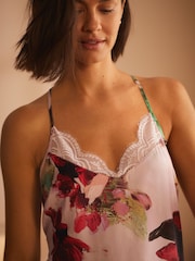 Rosa floral - B by Ted Baker Floral Satin Lace Slip - Imagen 4 de 11