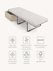 Jay-Be Brushed Twill Linen Cream Brushed Twill Linen Footstool Bed - Image 3 of 6