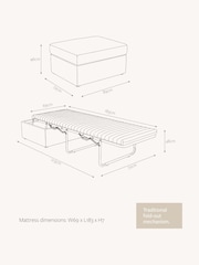 Jay-Be Brushed Twill Linen Cream Brushed Twill Linen Footstool Bed - Image 6 of 6