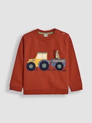 JoJo Maman Bébé Rust Appliqué Sweatshirt - Image 1 of 3