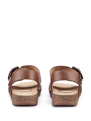Hotter Dark Brown Extra Wide Fit Tourist II Buckle Sandals - Image 4 of 4