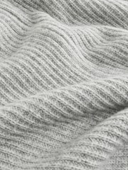 Grey Regular Fit 100% Italian Merino Signature Zip Through Jumper - Image 10 of 10