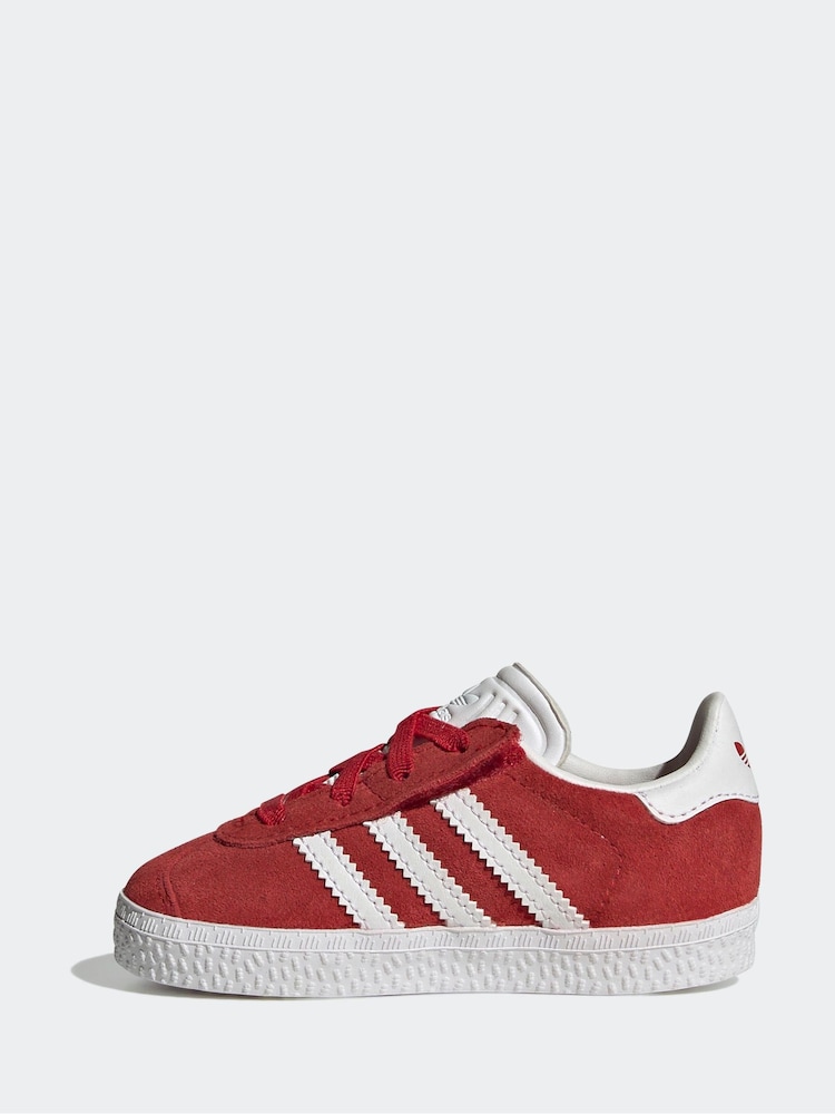 adidas Originals Red Gazelle Comfort Closure Elastic Trainers - Image 3 of 8