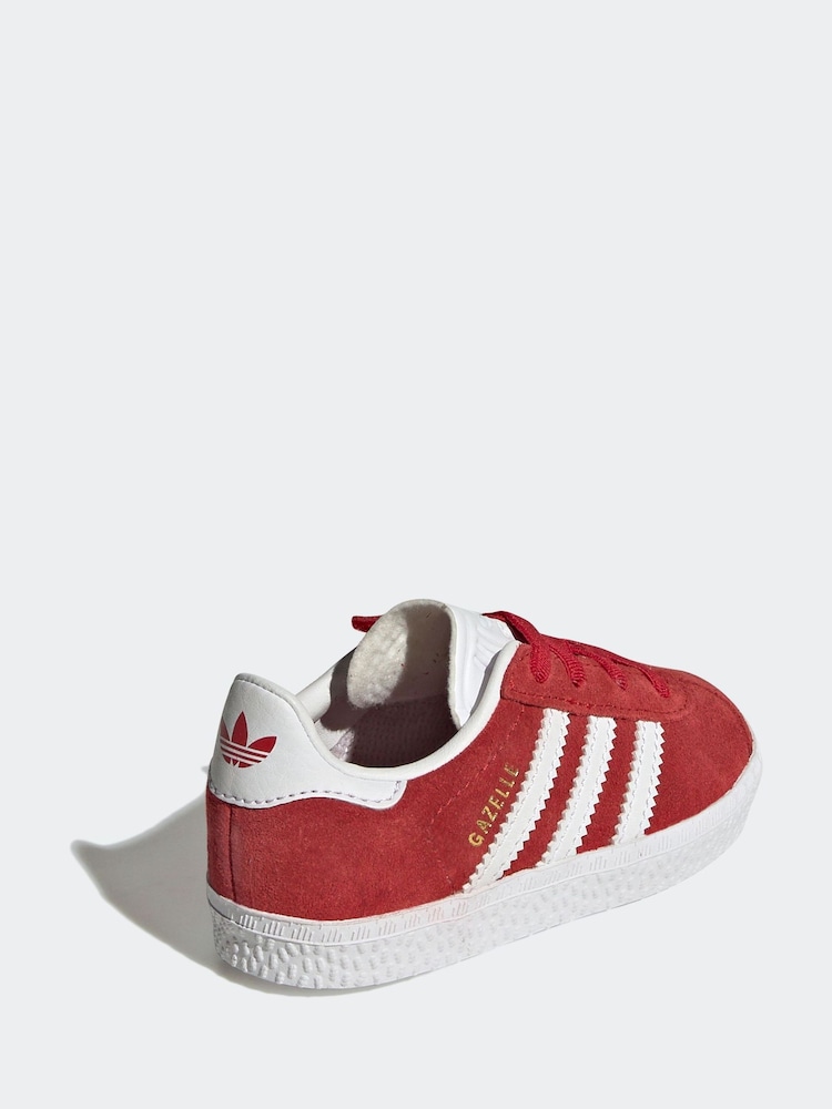 adidas Originals Red Gazelle Comfort Closure Elastic Trainers - Image 4 of 8