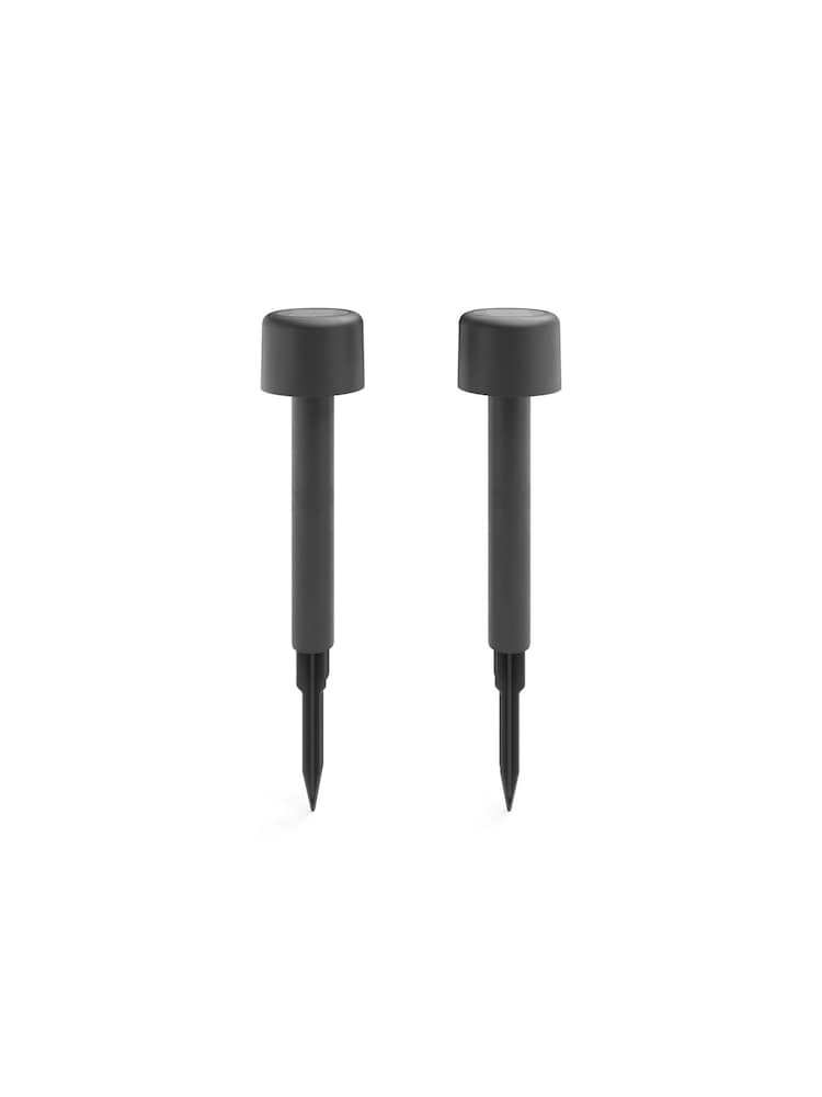 SolarCentre Set of 2 Black Preston Outdoor Path Lights - Image 2 of 2