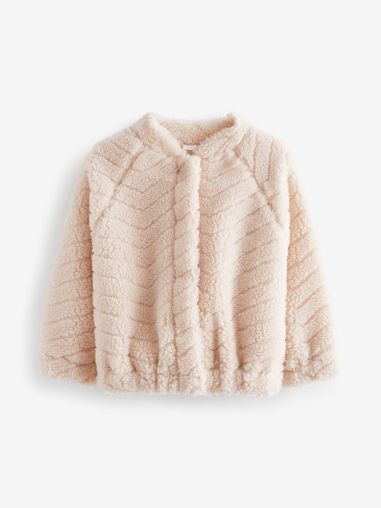 Cream Borg Fleece Bomber Jacket (3-16yrs) - Image 6 of 8