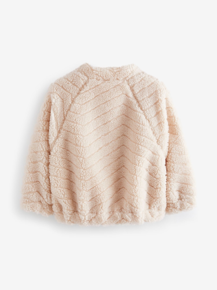 Cream Borg Fleece Bomber Jacket (3-16yrs) - Image 7 of 8
