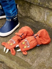 JoJo Maman Bébé Brown The Gruffalo Waterproof Fleece Lined Mittens - Image 1 of 1