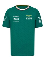 Fanatics Green Aston Martin Aramco Cognizant F1 2024 Lance Stroll Team Driver T-Shirt - Image 2 of 3