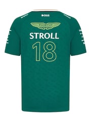 Fanatics Green Aston Martin Aramco Cognizant F1 2024 Lance Stroll Team Driver T-Shirt - Image 3 of 3