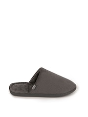 Totes Grey Isotoner Airtex Suedette Mules Slippers - Image 2 of 5