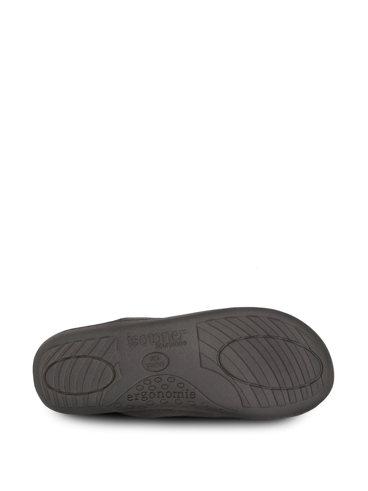 Totes Grey Isotoner Airtex Suedette Mules Slippers - Image 5 of 5